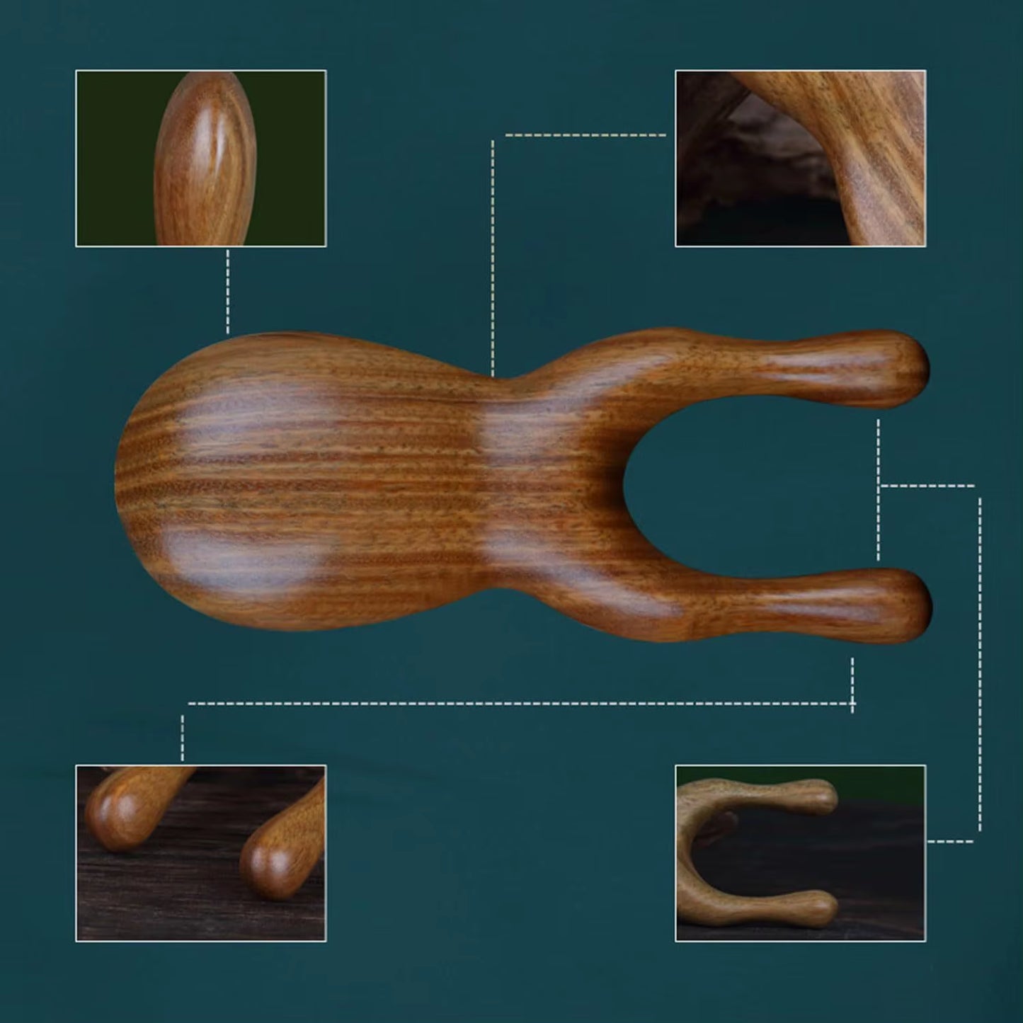 1Pc Sandalwood Frog Massage Tool for Face, Eyes, Ears, and Nose - Relaxing Gift for Mom, Dad, and Girlfriend