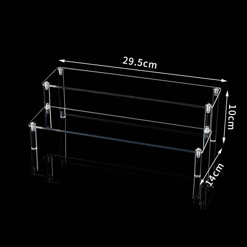 Large Acrylic Display Risers, Perfume Stand Organizer, Clear Acrylic Shelf Risers for Display Stands for Food, Tabletop Use