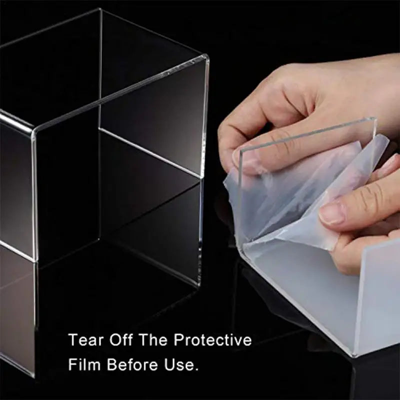 10Pcs Display Stands Stackable Storage Bins Clear Container Clear Acrylic Display Risers Makeup Perfume Organizer Perfume Stands