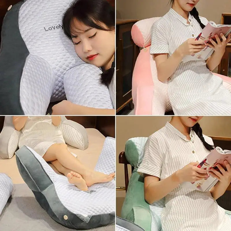 Ice Silk Pregnant Women'S Bedside Cushions Waist Pillows Bedside Soft Large Backrest Waist Cushion Triangular Reading Pillow