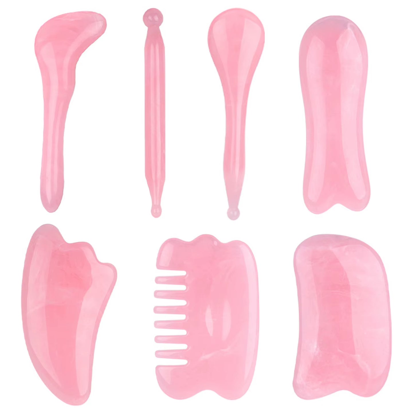 1/7Pcs Resin Face Massage Tools Gua Sha Face Skin Care Massager Sticks Lotus Seedpod Shape Facial Lifting Dark Spots Care Tool