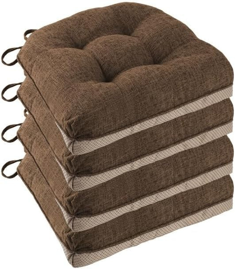 Non Slip Chair Cushions for Dining Chairs Set of 4 Kitchen Chair Cushions 18"X18