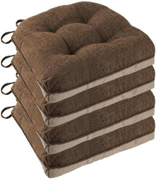 Non Slip Chair Cushions for Dining Chairs Set of 4 Kitchen Chair Cushions 18"X18
