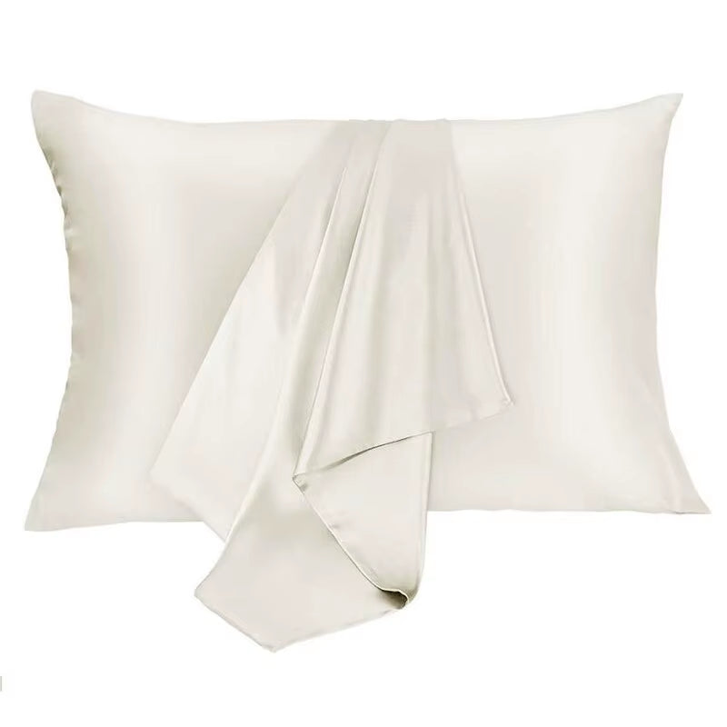 Satin Pillowcases Hair Skin Friendly Simulation Silk Pillowcases with Envelope Closure for Bedroom Office Living Room No Pillow