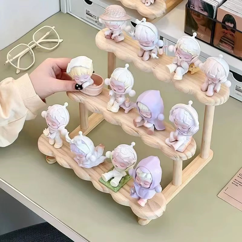 3 Tier Display Riser Stand Wooden Shelf for Perfume Organizer Perfume Display Shelf Figure Display Case Dolls Storage Rack
