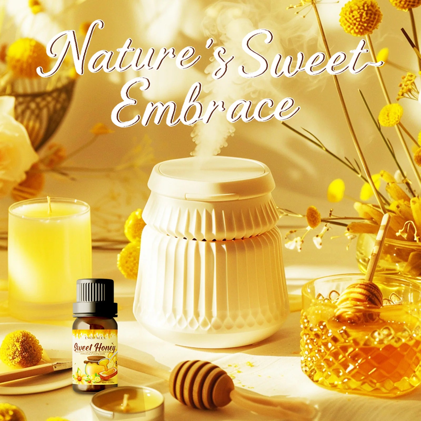 10ML Honey Essential Oils Skincare Facial and Body Care Hand Care All Skin Types Hair Care for Diffuser Humidifier Sweet Gifts