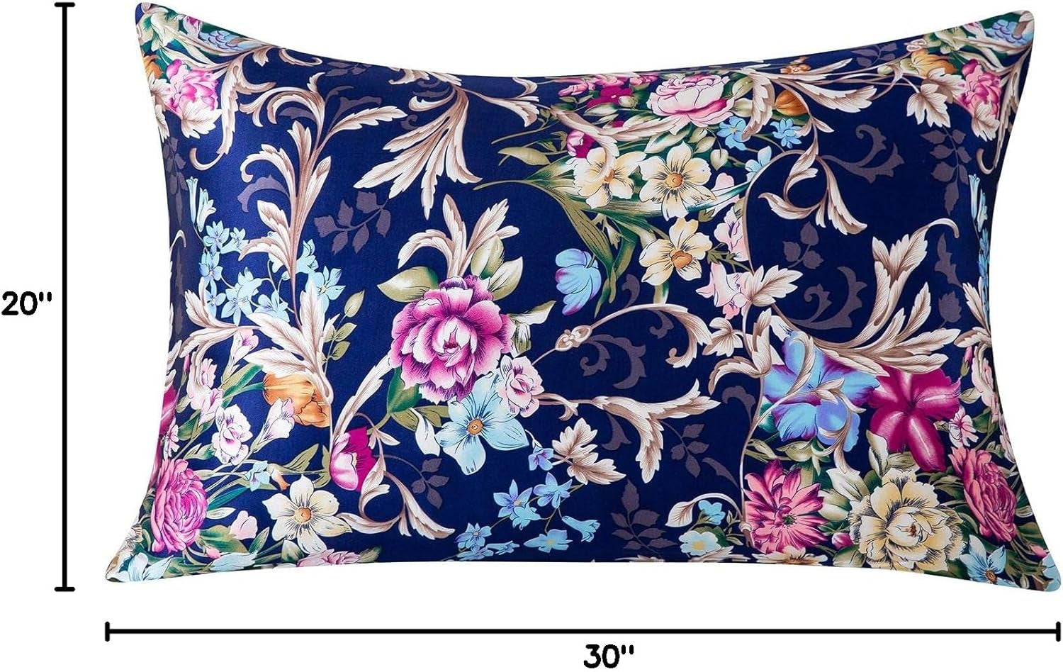 Silk Pillowcase for Hair and Skin with Hidden Zipper Print (Queen, Pattern4)