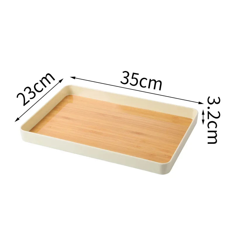 Nordic Wood Storage Tray Household Desktop Sundries Cosmetic Perfume Jewelry Key Plate Home Decorative round Storage Trays