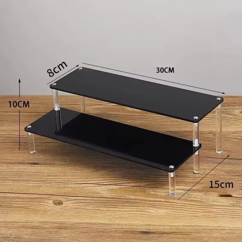 Clear Acrylic Display Stand for Anime Figures Cupcake Shelf Organizer Desserts Holder Jewels Display Risers Stand Perfume Stand