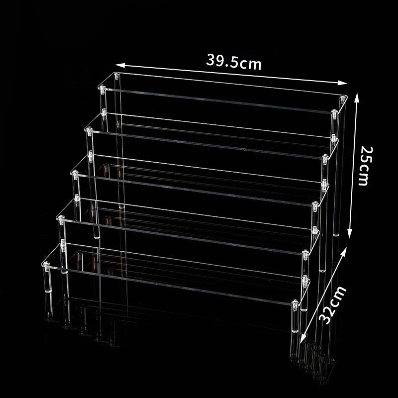 Clear Acrylic Display Stand for Anime Figures Cupcake Shelf Organizer Desserts Holder Jewels Display Risers Stand Perfume Stand