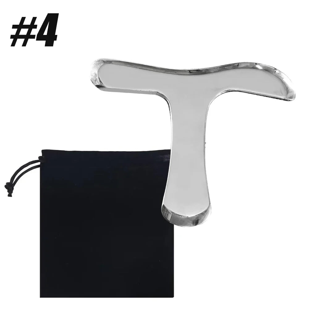 1PCS Stainless Steel Body Gua Sha - Muscle Scraper, Scar Tissue, Body Sculpting, Scraper Tool for Massage and Lymphatic Drainage