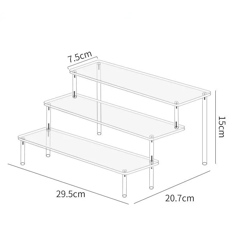 Acrylic Display Stand Ladder Shelf Hand-Made Figure Toy Animation Car Model Blind Box Perfume Storage Model Stand