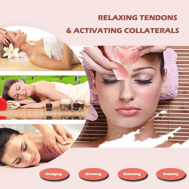 Gua Sha Facial Tools,7 Pcs Gua Sha Massage Tool,Guasha Board for SPA Acupuncture Therapy Trigger Point Treatment ，Can Be Used on Every Part of the Body