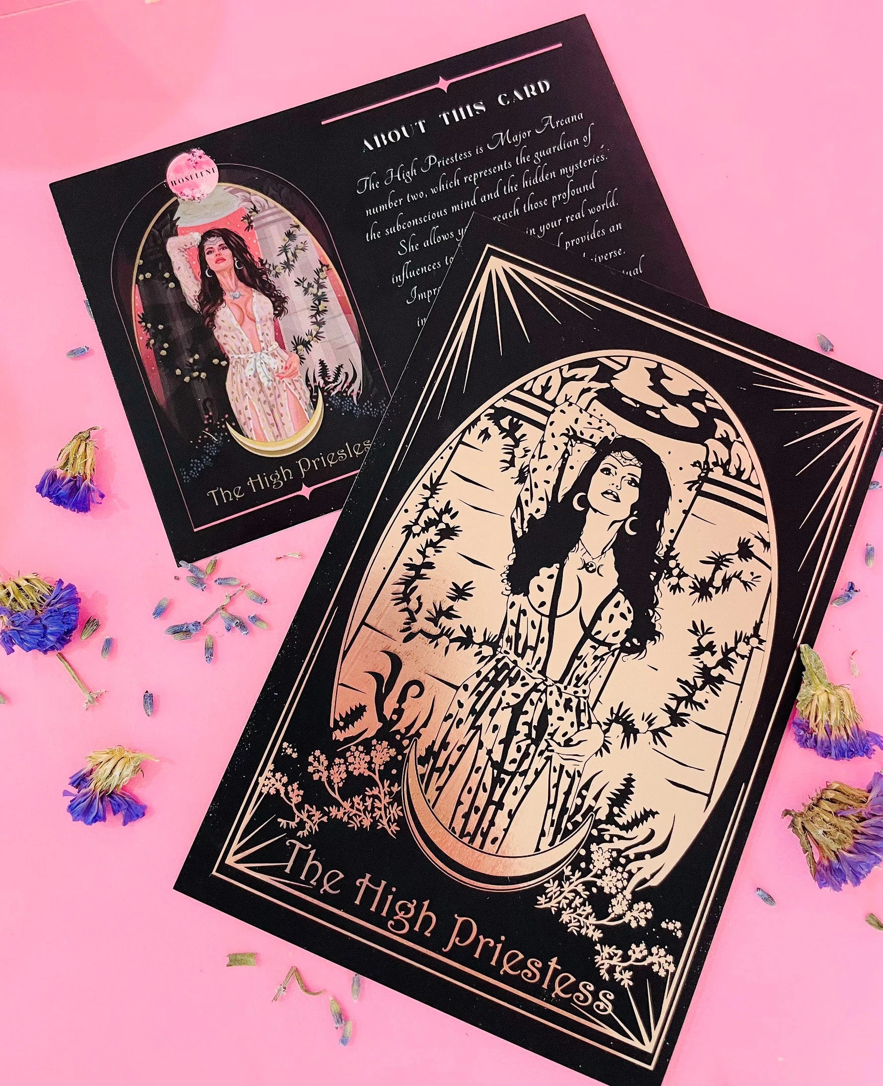 High Priestess Ritual Bath Salts: Lavender Aromatherapy Soak, Tarot Card