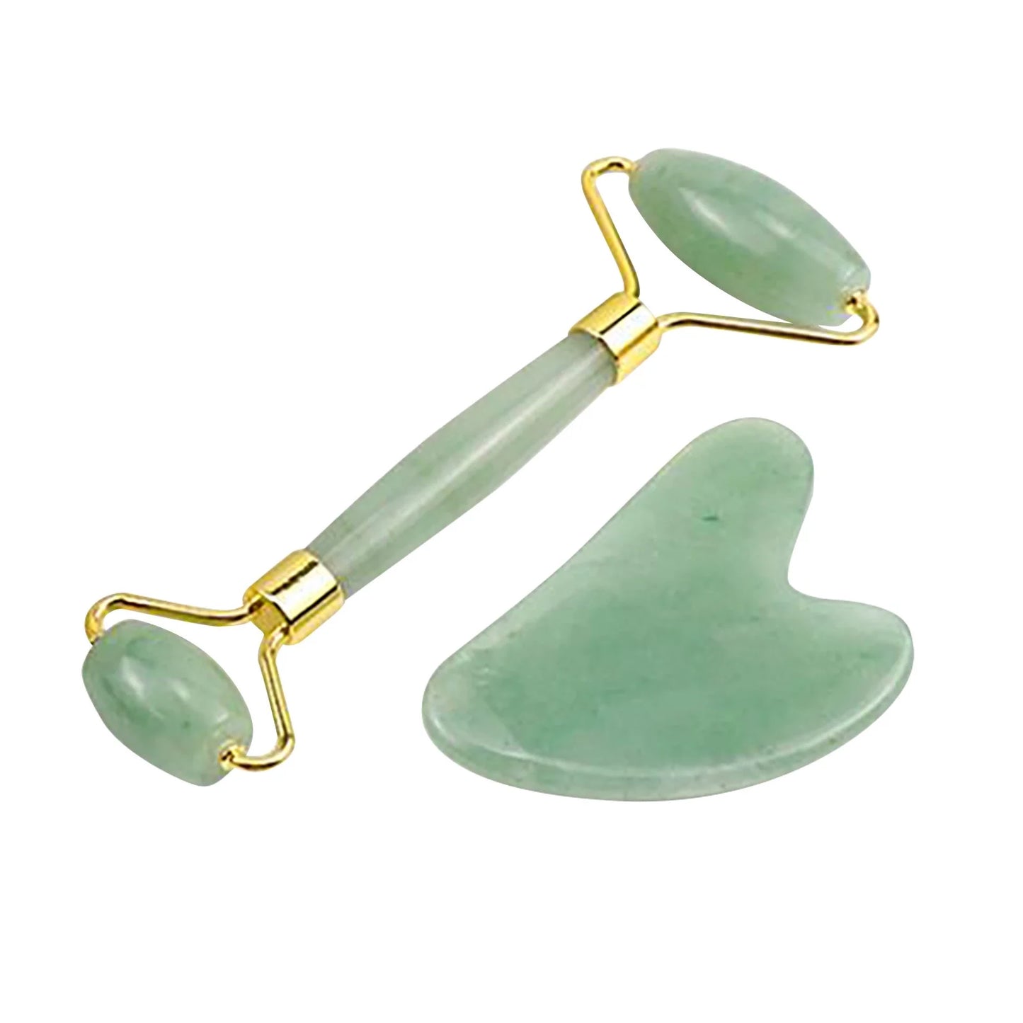 Gua Sha Facial Tools, Jade Roller Set for Skin Care, Reduce Puffiness and Improve Wrinkles, Guasha Tool for Face, Gua Sha Stone Self Care Gift for Woman Man