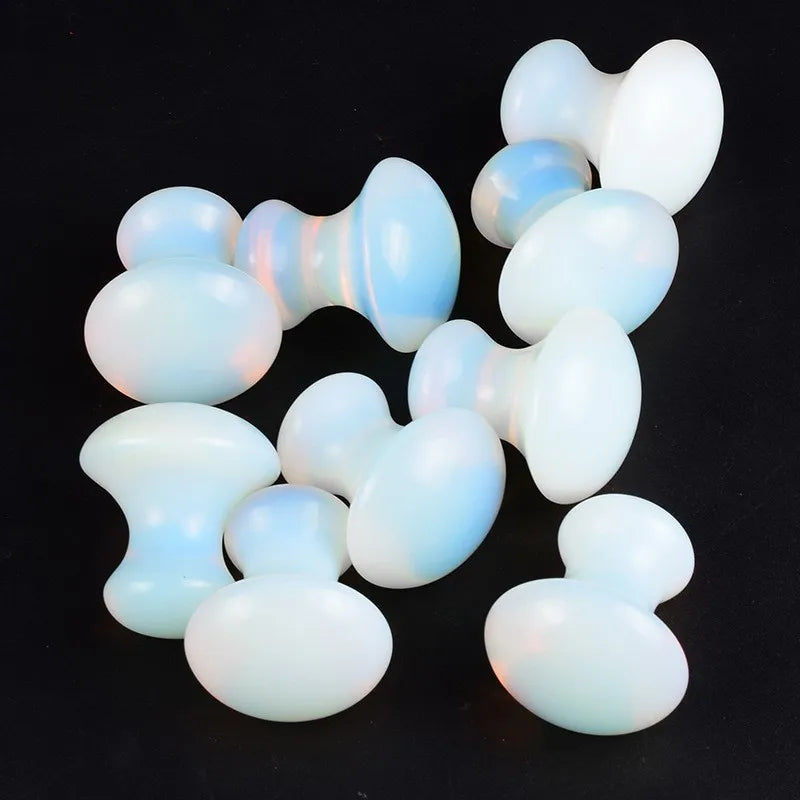 Opalite Mushroom Face Gua Sha Natural Jade Crystal Stone Eye Massager Skin Care Neck Body Scraping Board Beauty Product