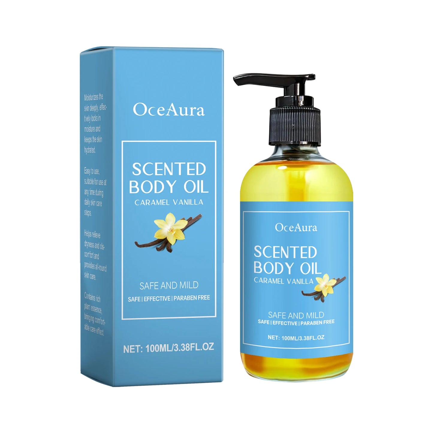 Magic Luxury Caramel Vanilla Body Massage Oil for Body Massage Hydrating Nourishing Smoothing Skin Care Muscle Relaxing SPA Oils