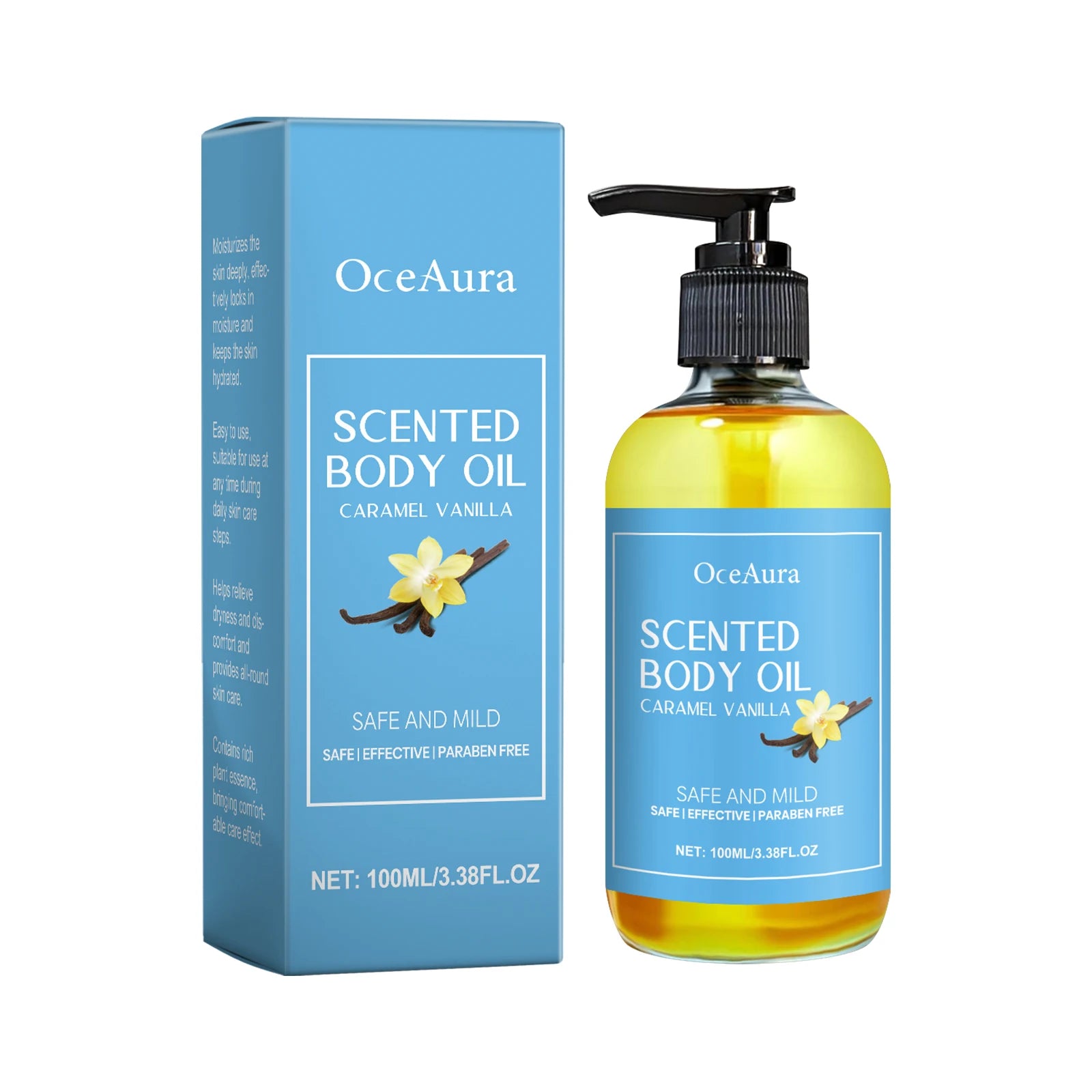 Magic Luxury Caramel Vanilla Body Massage Oil for Body Massage Hydrating Nourishing Smoothing Skin Care Muscle Relaxing SPA Oils