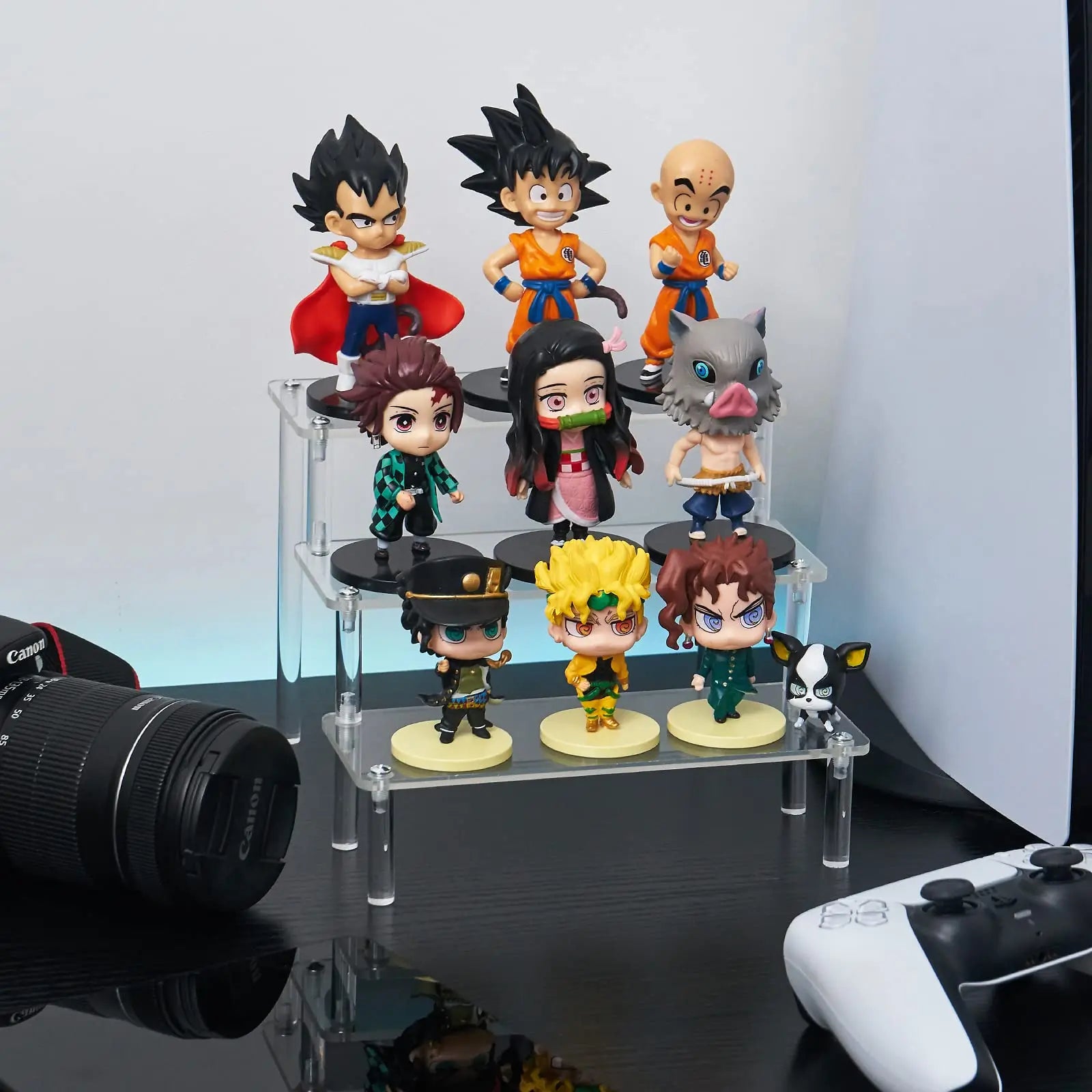 Acrylic Display Risers,Perfume Organizer,Display Riser,Cupcake Display Stand Steps, Organizer Shelf Stand for Figures, Dessert
