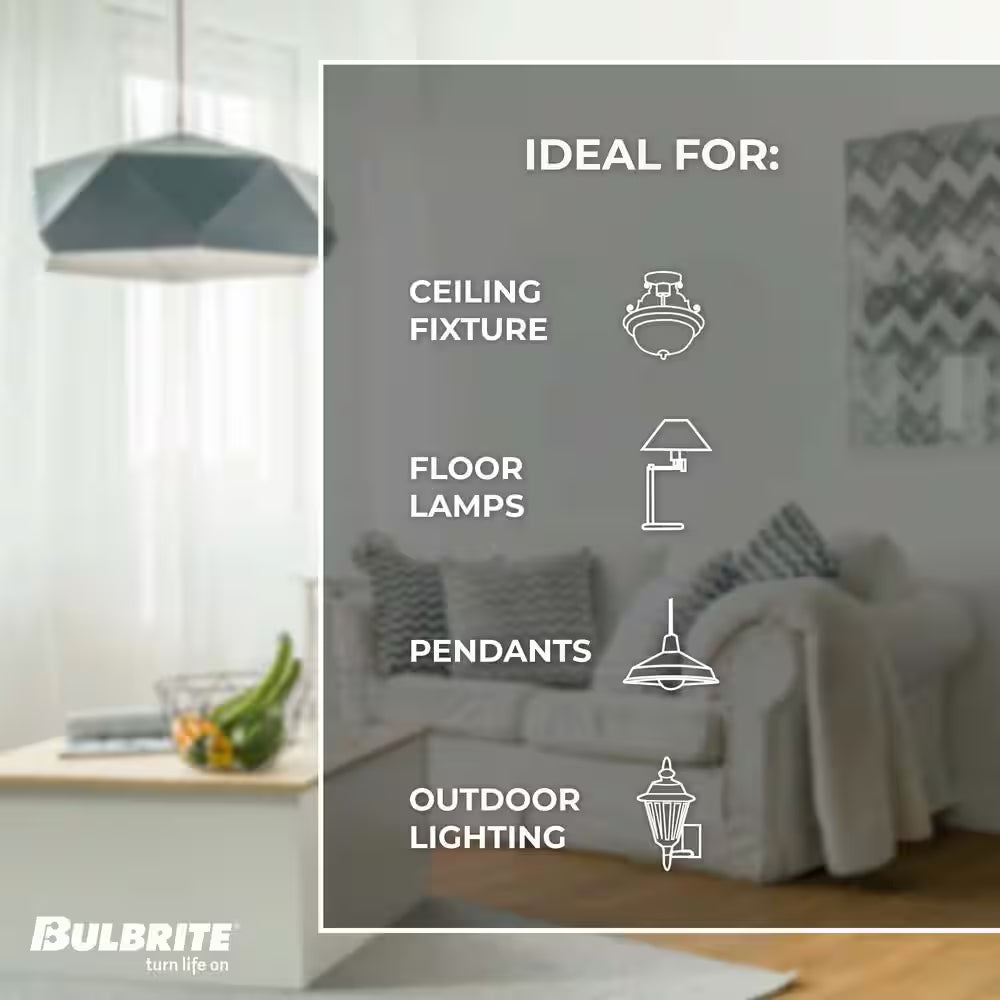 60-Watt Equivalent G40 Clear Dimmable Edison LED Light Bulb Warm White (2-Pack)