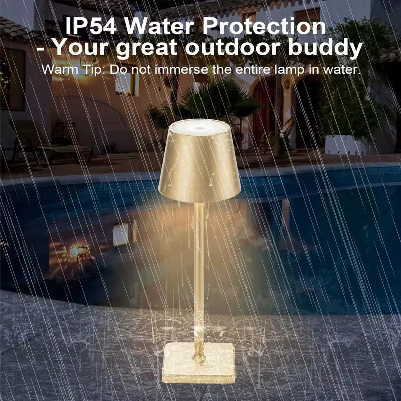 3 Color Temperature LED Eye Protection Table Lamp Stepless Dimming Touch Control Rechargeable Batter for Living Room Dining Room