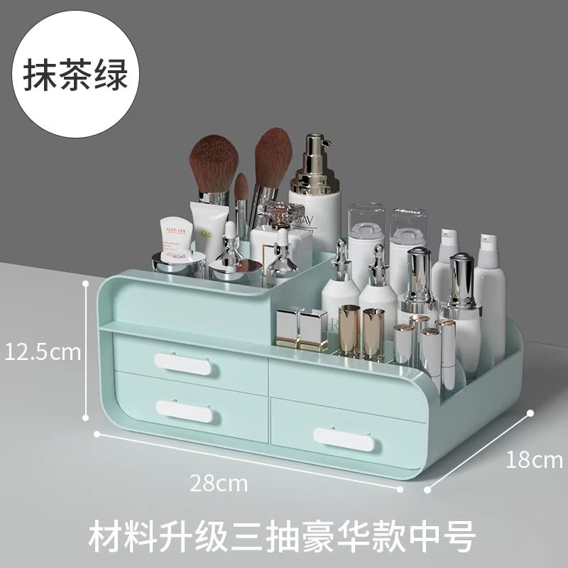 Desktop Makeup Organizer Cosmetic Storage Box Jewelry Nail Polish Drawer Organizer Container Lipstick Sorting Sundries Cases