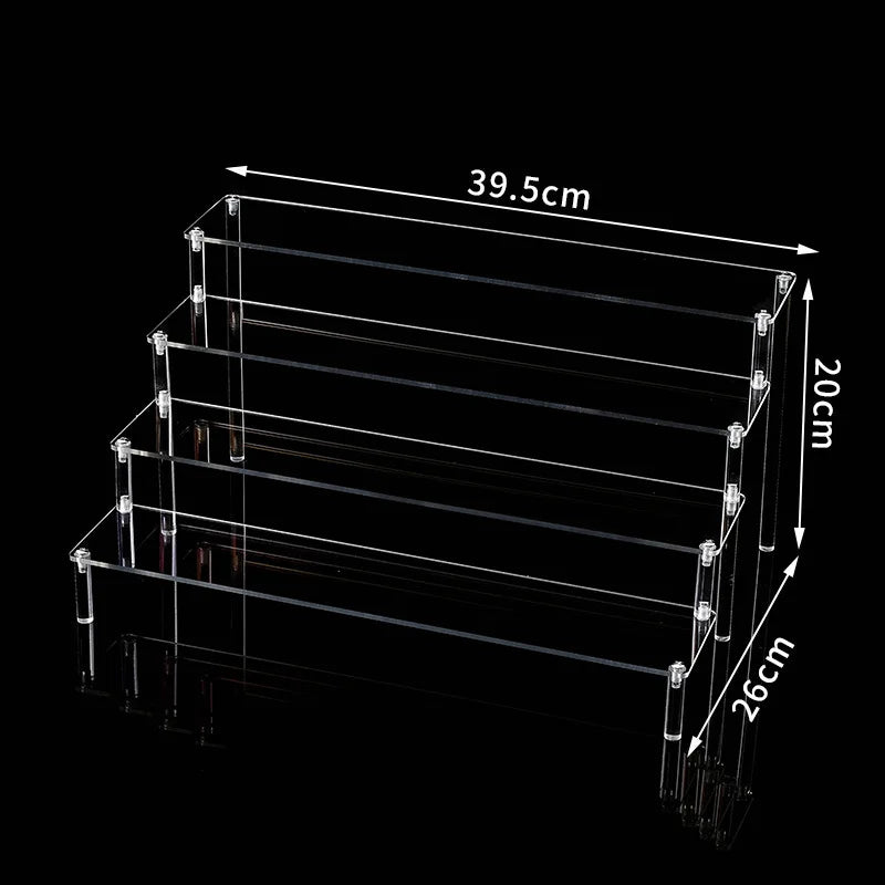 Clear Acrylic Display Stand for Anime Figures Cupcake Shelf Organizer Desserts Holder Jewels Display Risers Stand Perfume Stand