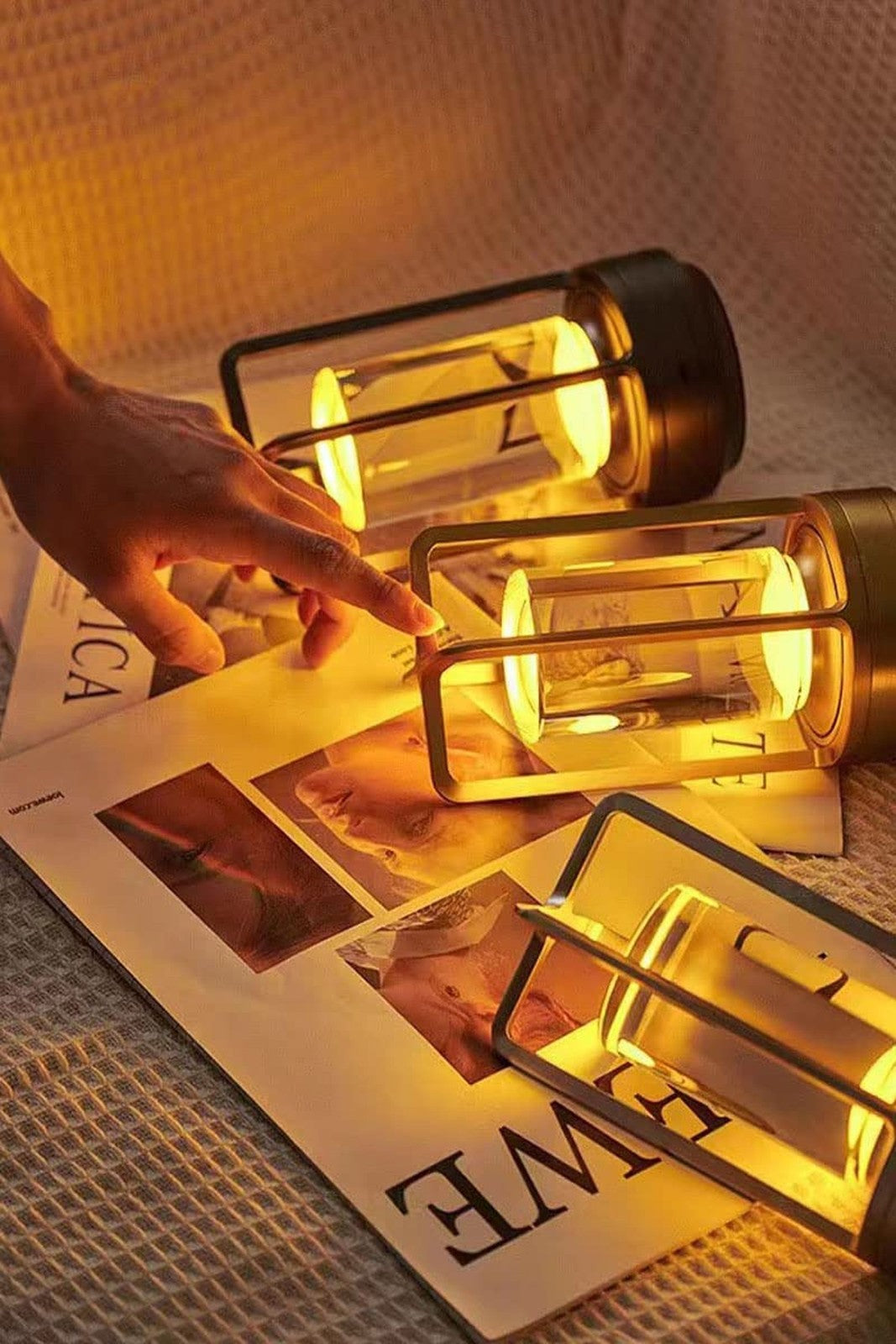 Portable Metal Table Lamp for Indoor/Outdoor ,Rechargeable Cordless LED Lamp,...