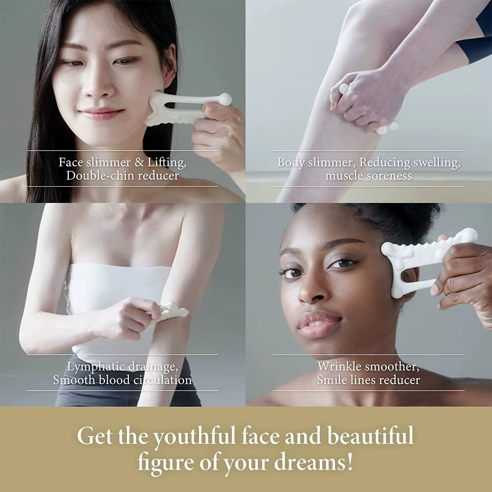 Gua Sha Tools Face Massagers Ceramic Gua Sha Scraper Board for Face Lift Slimmer Skin Tightening Facial SPA Massage Tool