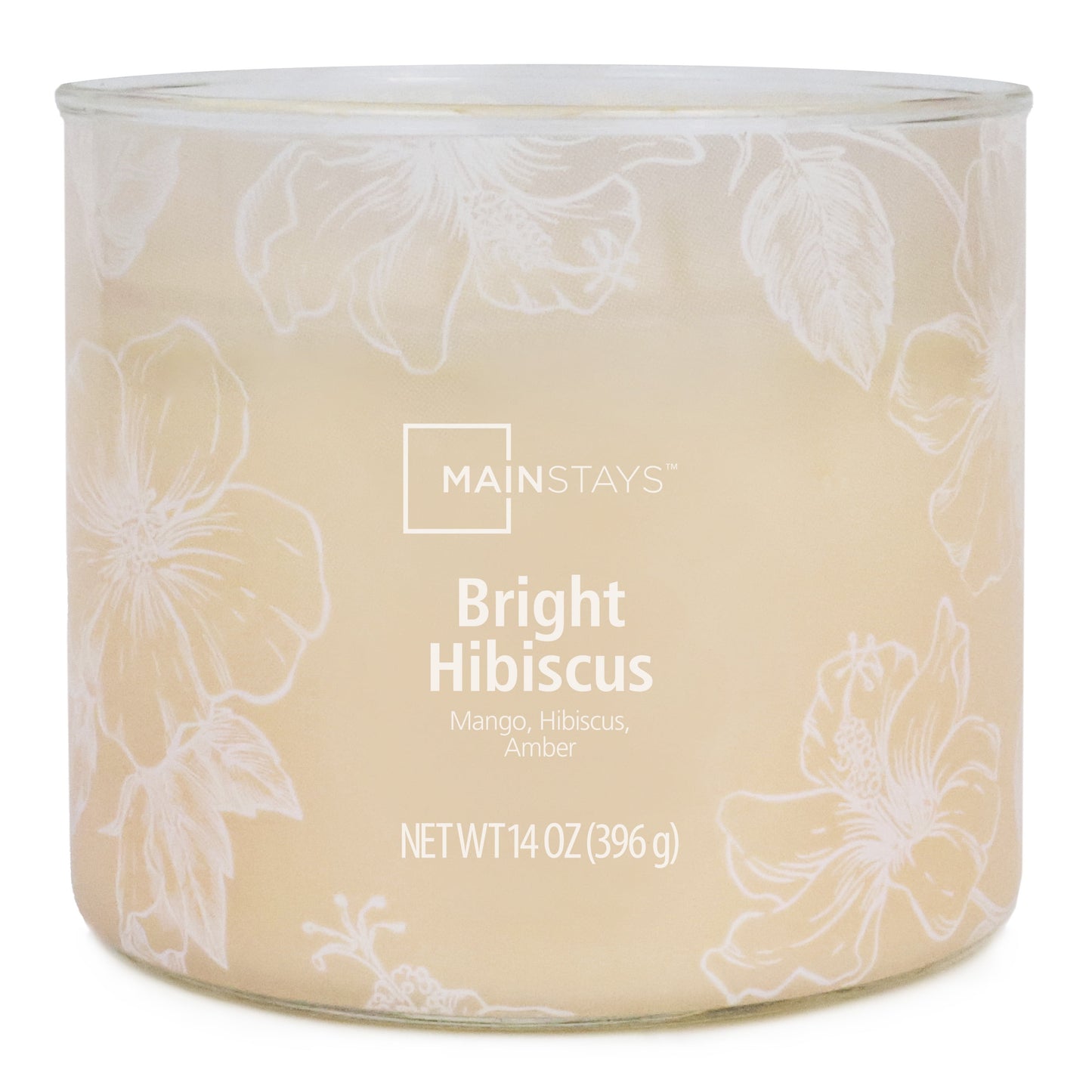 3-Wick Ombre Wrap Bright Hibiscus Scented Candle, 14 Oz
