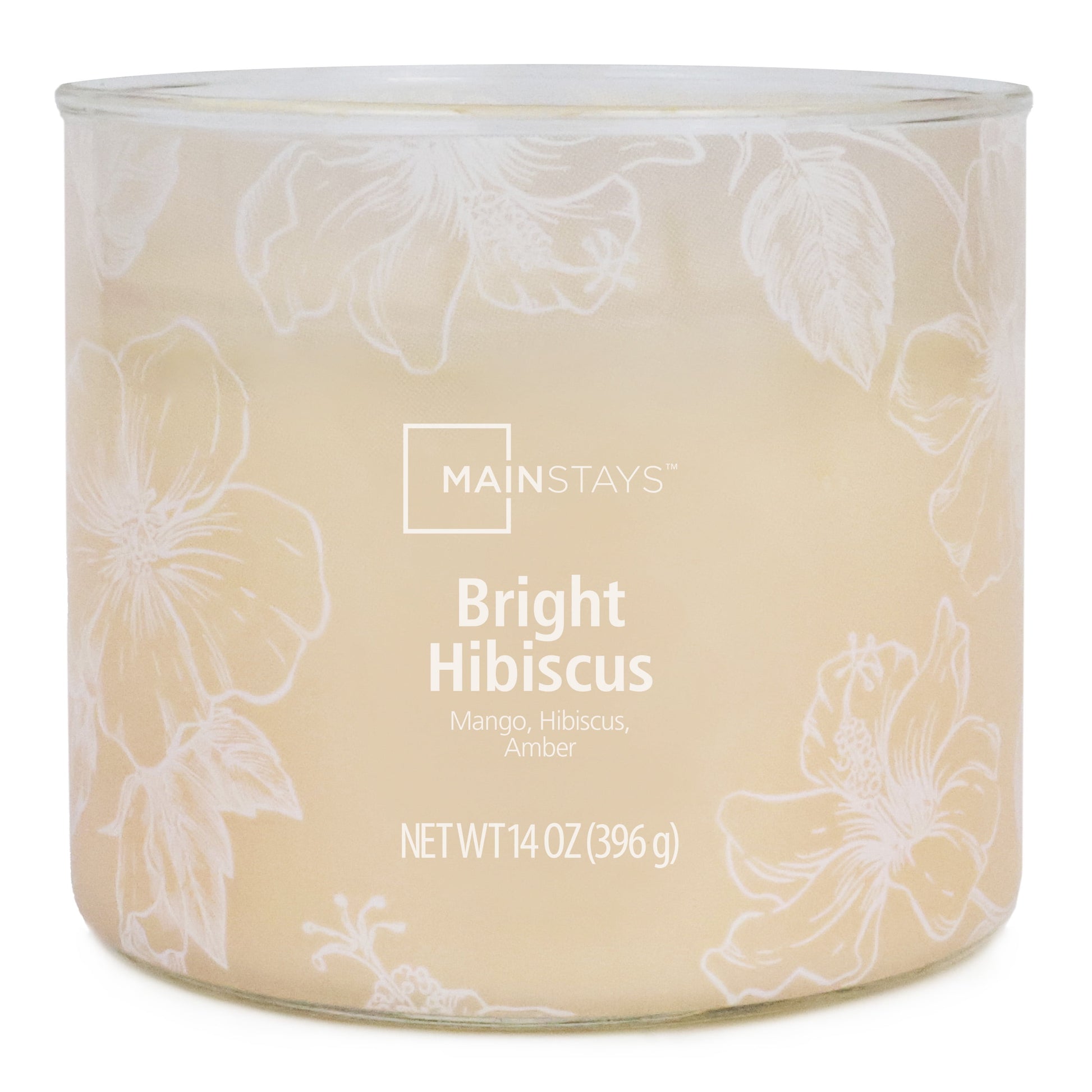 3-Wick Ombre Wrap Bright Hibiscus Scented Candle, 14 Oz
