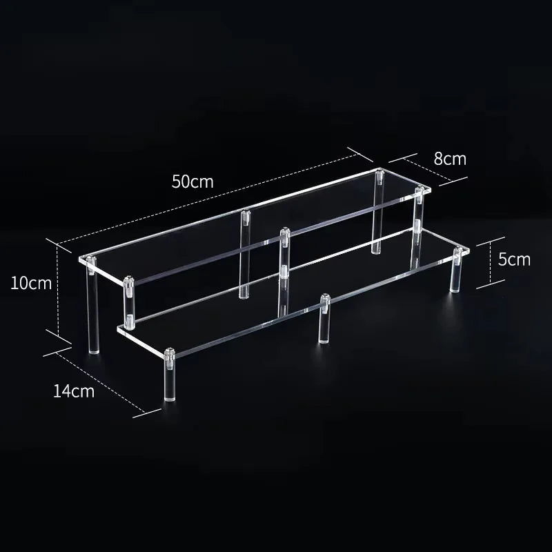 20-50Cm Acrylic Riser Display Riser Shelf for Figures Display Stand Display Cupcake Perfume Organizer Cologne Makeup Collection