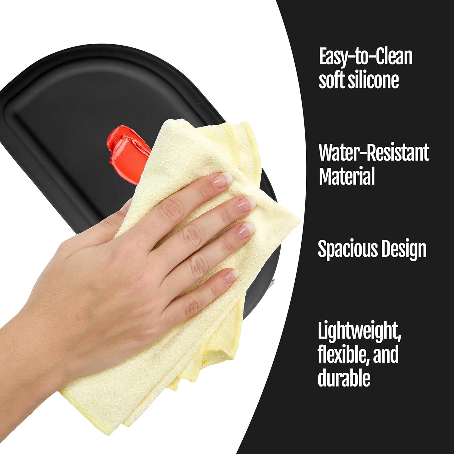 Silicone Makeup Bag Set - Waterproof Cosmetic Organizer, Skincare Travel Essentials