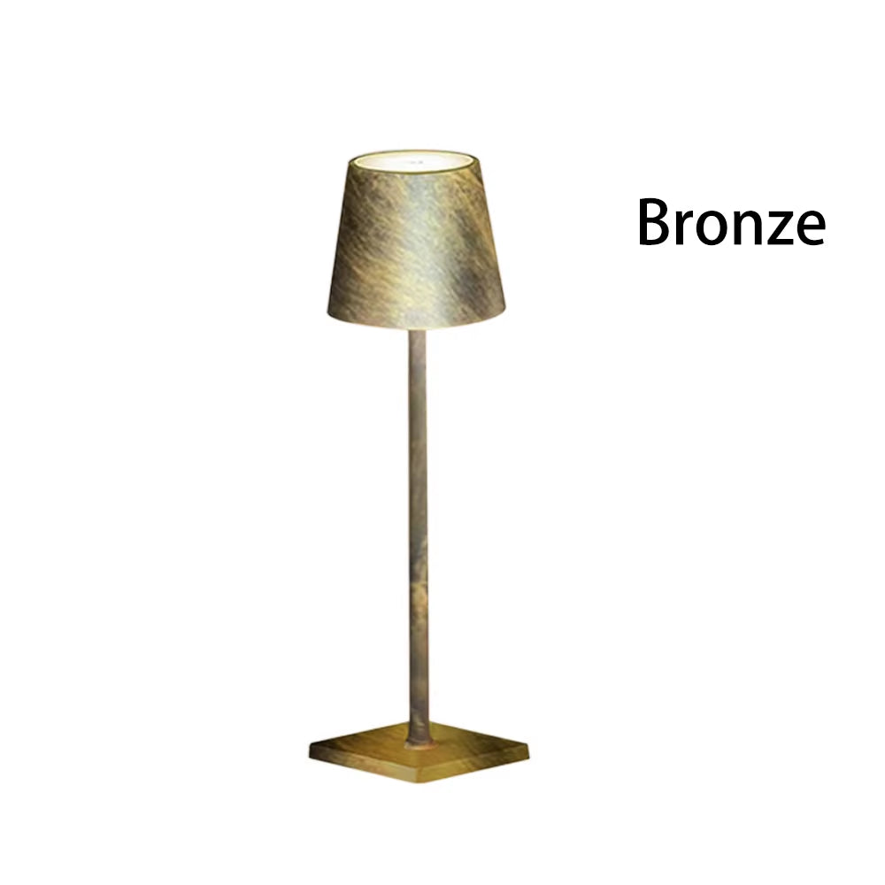 3 Color Temperature LED Eye Protection Table Lamp Stepless Dimming Touch Control Rechargeable Batter for Living Room Dining Room