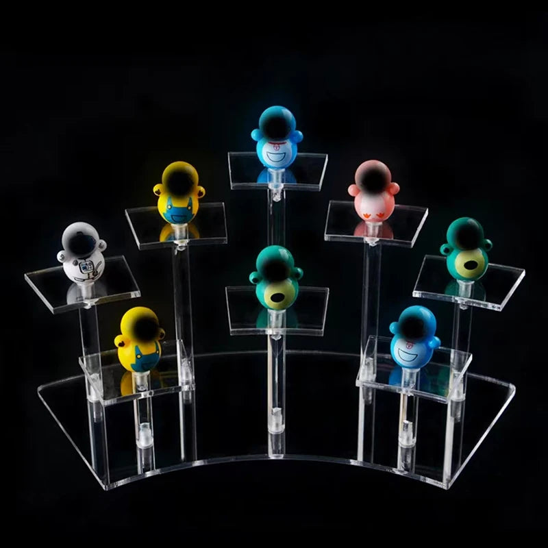 Transparent Acrylic Storage Display Stand Toy Figure Cake Perfume Storage Rack Birthday Party Cupcake Display Shelf