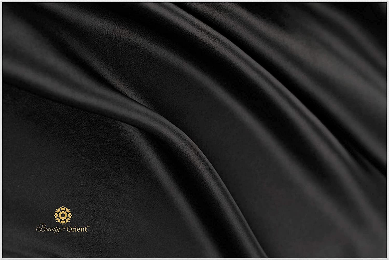 19 Momme Premium Mulberry Black Silk Pillowcase for Hair and Skin | Handcrafted Hypoallergenic & Anti-Acne 100% Silk Pillow Cases with Zipper | Queen - 20" X 30", Midnight