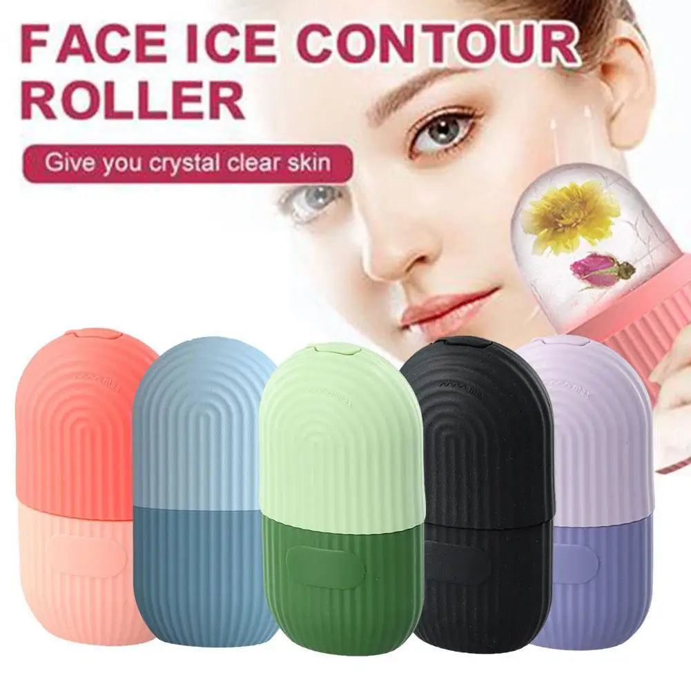 Silicone Ice Mold for Face Beauty Facial Ice Cube Mold Ice Roller for Face and Eye Icing Gua Sha Face Massage Skin Care Tool