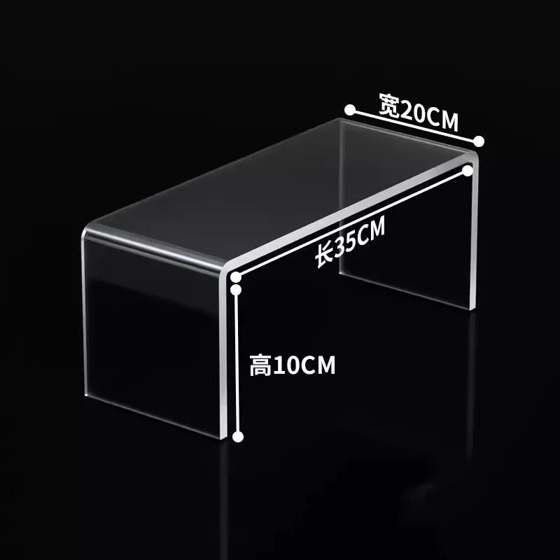 Clear Acrylic Shelf Desktop Display Cabinet Baffle Wardrobe Refrigerator Layered Partition Cosmetics Toy Perfume Storage Rack