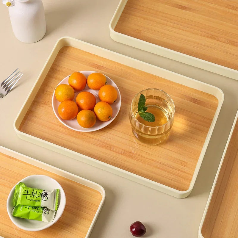 Nordic Wood Storage Tray Household Desktop Sundries Cosmetic Perfume Jewelry Key Plate Home Decorative round Storage Trays