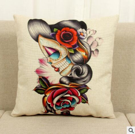 New Fabric Cushions, Skull Pattern
