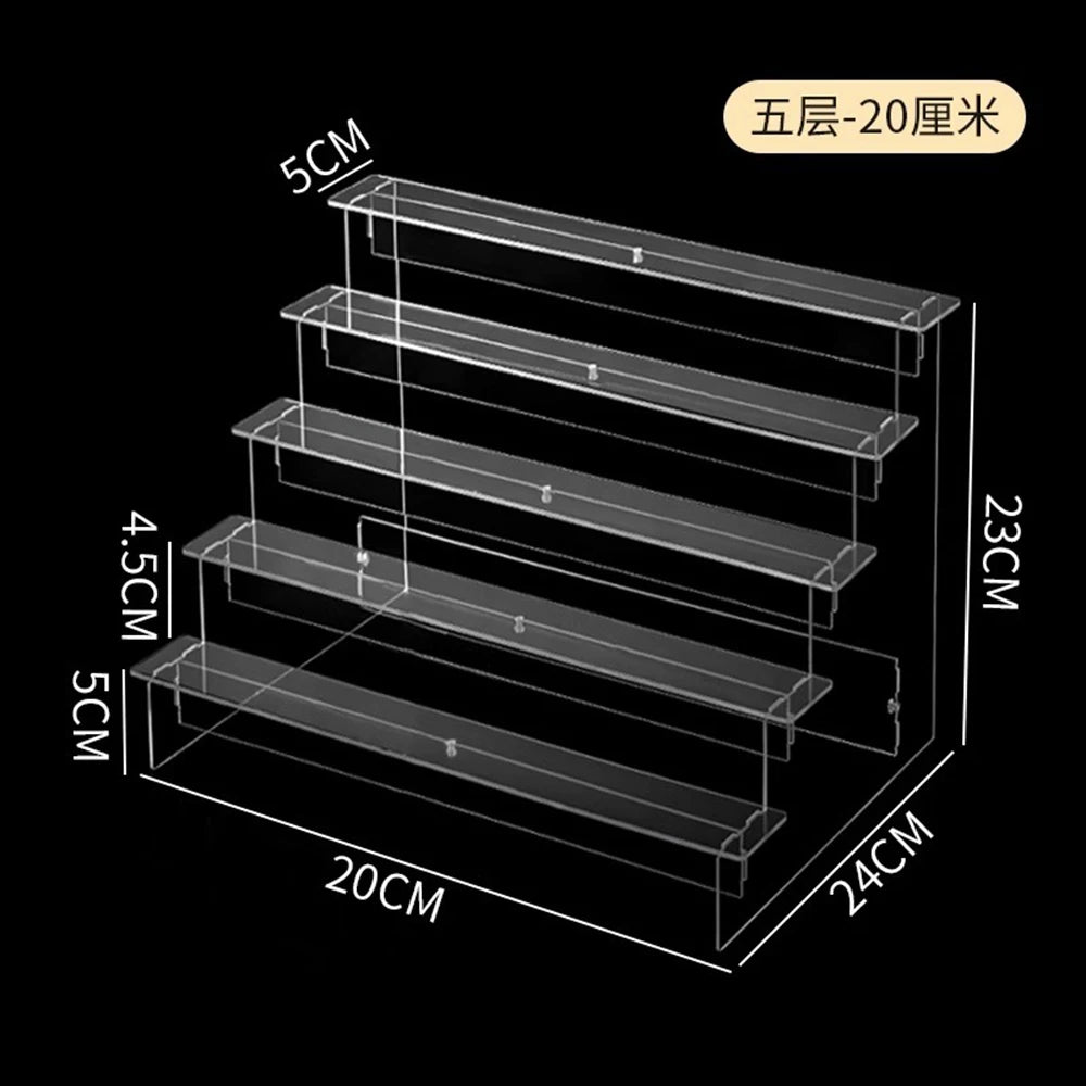 Clear Display Stand Figures Holder Blind Box Storage Perfume Cupcake Storage Shelf Organizer Jewellery Cosmetics Display Rack