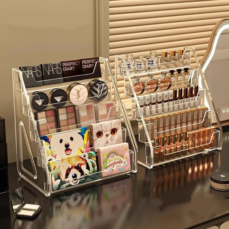 Acrylic Display Riser Stand Shelf Clear Perfume Holder Desktop Organizer for Figures Toys - Desktop Decoration Showcase