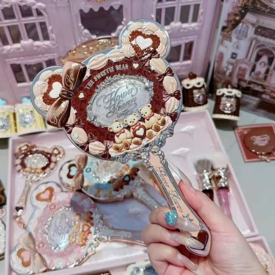 Flower Knows Vanity Mirror Violet Strawberry Rococo Hand Mirror Makeup Mirrors Portable Mirror with Handle