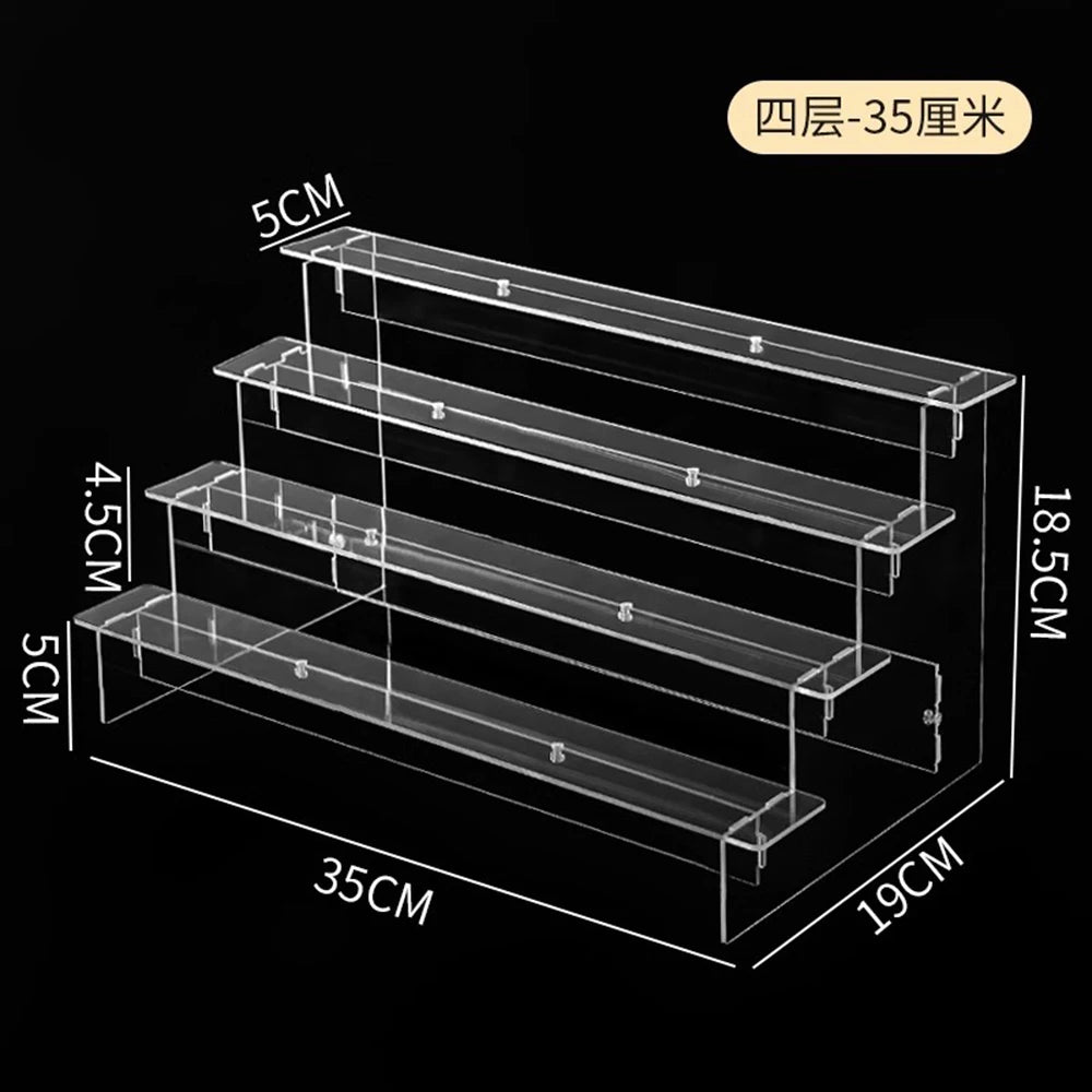 Clear Display Stand Figures Holder Blind Box Storage Perfume Cupcake Storage Shelf Organizer Jewellery Cosmetics Display Rack