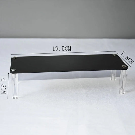 Black Acrylic Shelf Display Stand Perfume Cupcake Stand Figures Toys Desserts Holder Collection Cosmetic Shelves Organizers