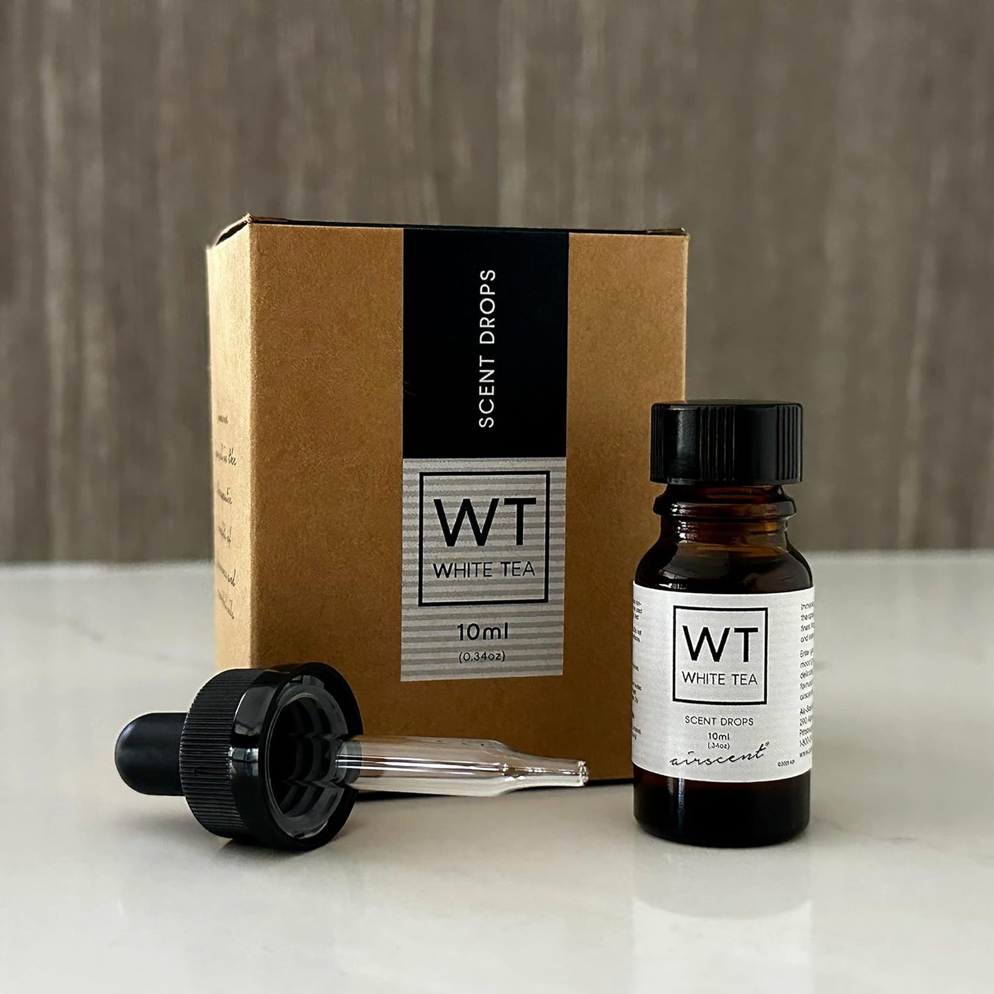 White Tea Diffuser Oil -  Aroma and White Tea Essential Oil Blend - 10 Ml, .34 Fl Oz Glass Dropper Bottle for Aromatherapy Diffusers and Humidifiers
