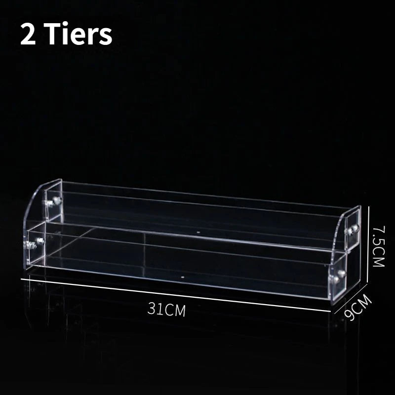 Acrylic Display Rack Nail Polish Storage Box Transparent Ladder Perfume Stand Holder Makeup Organizer Toy Shelf Desktop Shelf