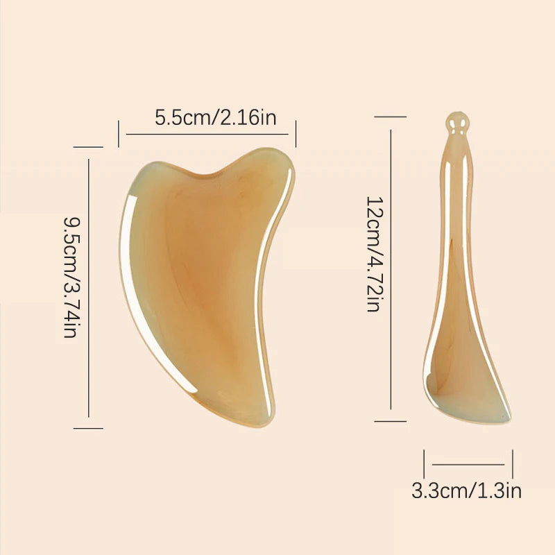 Skin Scraping Resin Gua Sha Massage Board Guasha Plate Face Eye SPA Massager Scrapers Tools for Face Neck Back Body Legs