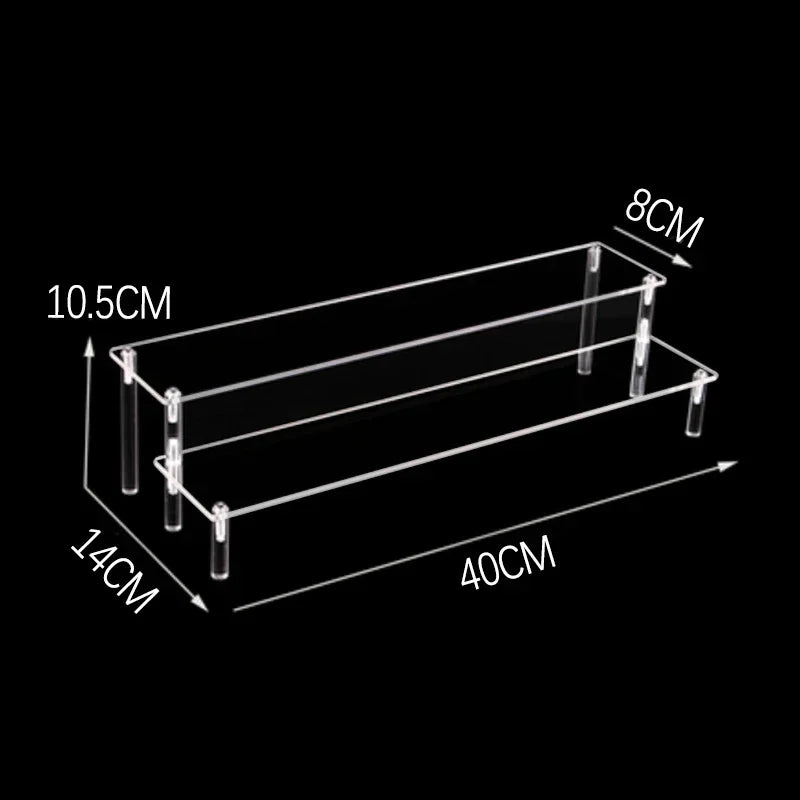 Acrylic Display Stand Transparent Ladder Shelf Doll Clay Figurine Animation Car Model Blind Box Perfume Storage Model Stand