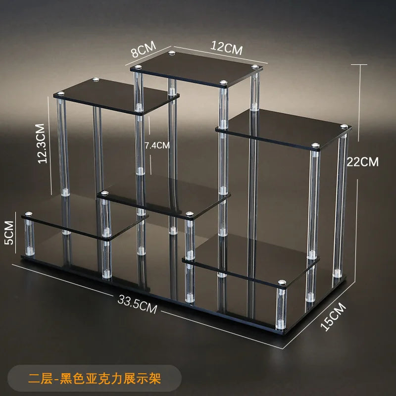 Acrylic Transparent Display Rack Multi Layer Teapot Handmade Toy Car Model Perfume Shelf Dessert Ladder Display Storage Holders